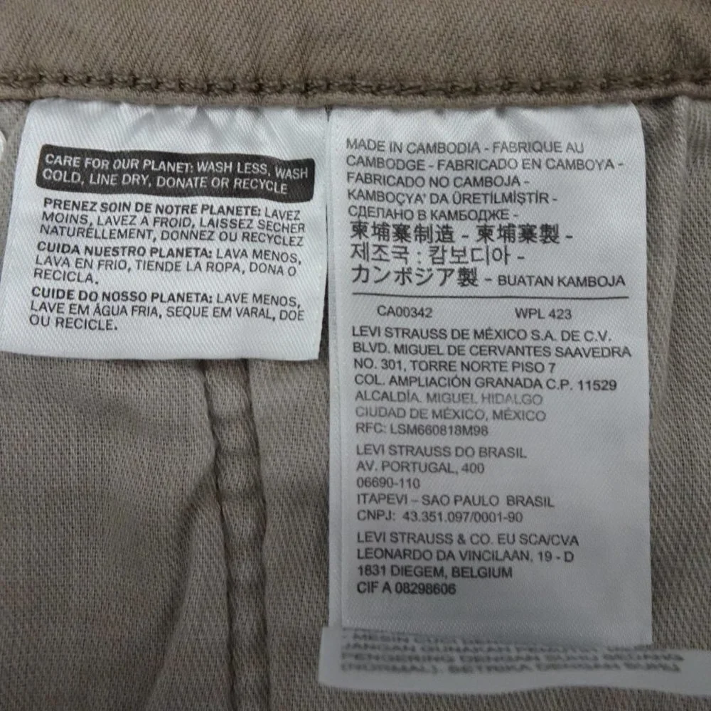Levi's 505 Straight Leg Jeans Men's 42x30 Brown Denim Stretch